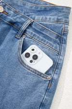 Load image into Gallery viewer, Blue Mid Rise Asymmetrical Waist Wide Leg Jeans - Fashion Queen -  10
