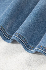 Load image into Gallery viewer, Blue Mid Rise Asymmetrical Waist Wide Leg Jeans - Fashion Queen -  11
