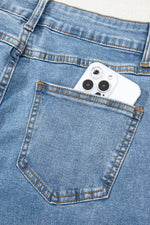 Load image into Gallery viewer, Blue Mid Rise Asymmetrical Waist Wide Leg Jeans - Fashion Queen -  14
