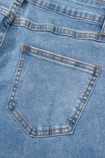 Load image into Gallery viewer, Blue Mid Rise Asymmetrical Waist Wide Leg Jeans - Fashion Queen -  15
