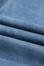 Load image into Gallery viewer, Blue Mid Rise Asymmetrical Waist Wide Leg Jeans - Fashion Queen -  16
