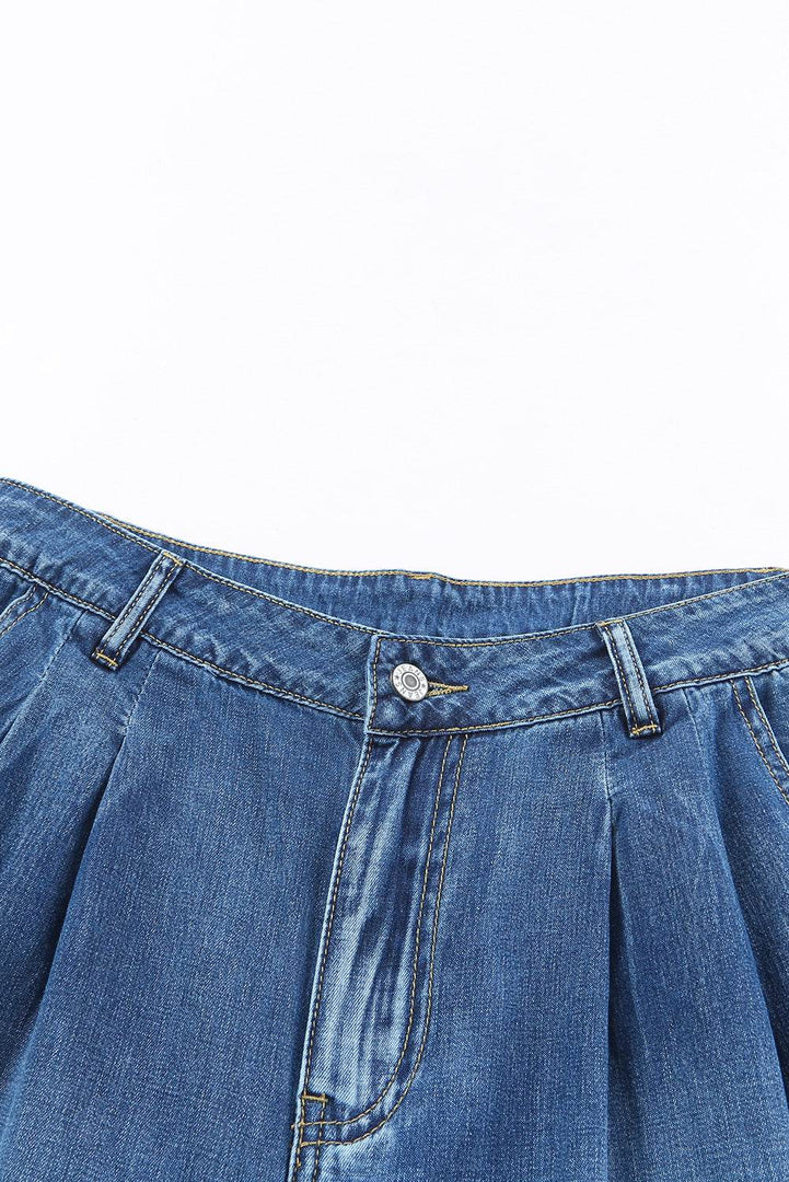 Blue Slouchy Wide Leg Jeans - Fashion Queen -  16