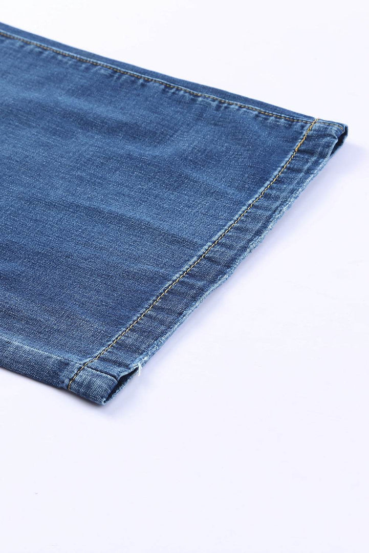Blue Slouchy Wide Leg Jeans - Fashion Queen -  18