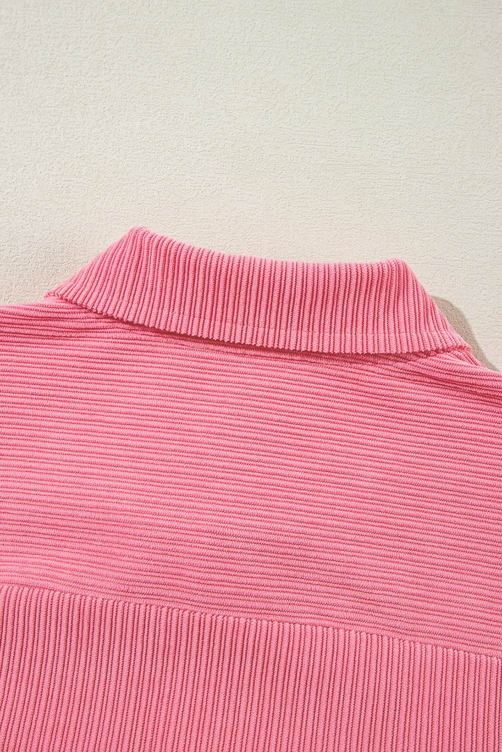 Bonbon Corduroy Flap Detail Button Up Split Shacket - Fashion Queen -  10