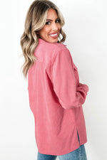 Load image into Gallery viewer, Bonbon Corduroy Flap Detail Button Up Split Shacket - Fashion Queen -  2
