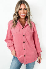 Load image into Gallery viewer, Bonbon Corduroy Flap Detail Button Up Split Shacket - Fashion Queen -  3

