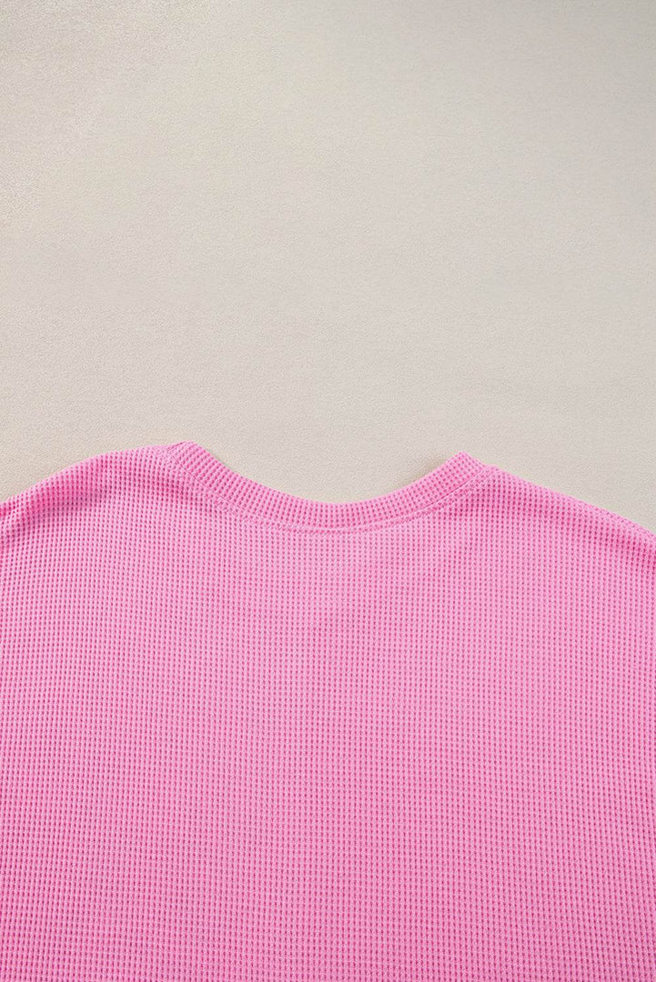 Bonbon Leopard Colorblock Waffle Knit Top - Fashion Queen -  13