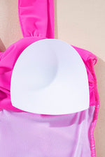 Load image into Gallery viewer, Bright Pink Cut out Twist Bowknot Backless One Piece Swimsuit - Fashion Queen -  11
