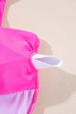 Load image into Gallery viewer, Bright Pink Cut out Twist Bowknot Backless One Piece Swimsuit - Fashion Queen -  12
