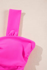 Load image into Gallery viewer, Bright Pink Cut out Twist Bowknot Backless One Piece Swimsuit - Fashion Queen -  16
