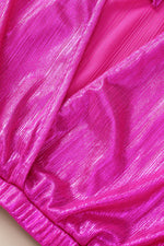 Load image into Gallery viewer, Bright Pink Ruched Sleeves Knotted Backless Blouse - Fashion Queen -  13
