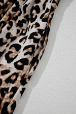 Load image into Gallery viewer, Brown Leopard Print Bubble Sleeve Square Neck Maxi Dress - Fashion Queen -  19
