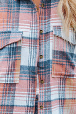 Load image into Gallery viewer, Brown Plaid Flap Pockets Shacket - Fashion Queen -  27
