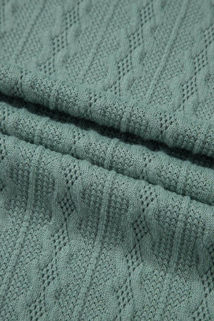 Canton Textured Knit Side Pockets Open Front Cardigan - Fashion Queen -  12