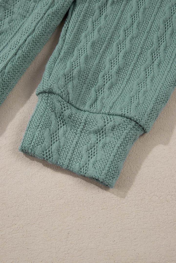 Canton Textured Knit Side Pockets Open Front Cardigan - Fashion Queen -  15