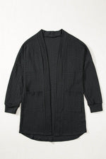 Load image into Gallery viewer, Canton Textured Knit Side Pockets Open Front Cardigan - Fashion Queen -  18
