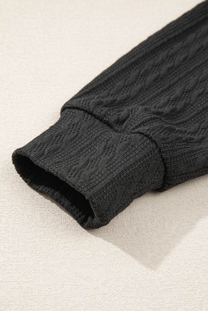 Canton Textured Knit Side Pockets Open Front Cardigan - Fashion Queen -  21