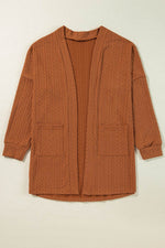 Load image into Gallery viewer, Canton Textured Knit Side Pockets Open Front Cardigan - Fashion Queen -  28
