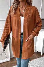 Load image into Gallery viewer, Canton Textured Knit Side Pockets Open Front Cardigan - Fashion Queen -  7
