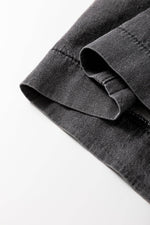 Load image into Gallery viewer, Carbon Grey Mineral Wash Button Fly Waist Wide Leg Jeans - Fashion Queen -  14
