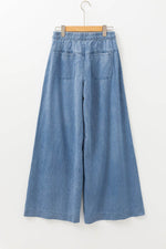 Load image into Gallery viewer, Carbon Grey Mineral Wash Button Fly Waist Wide Leg Jeans - Fashion Queen -  16
