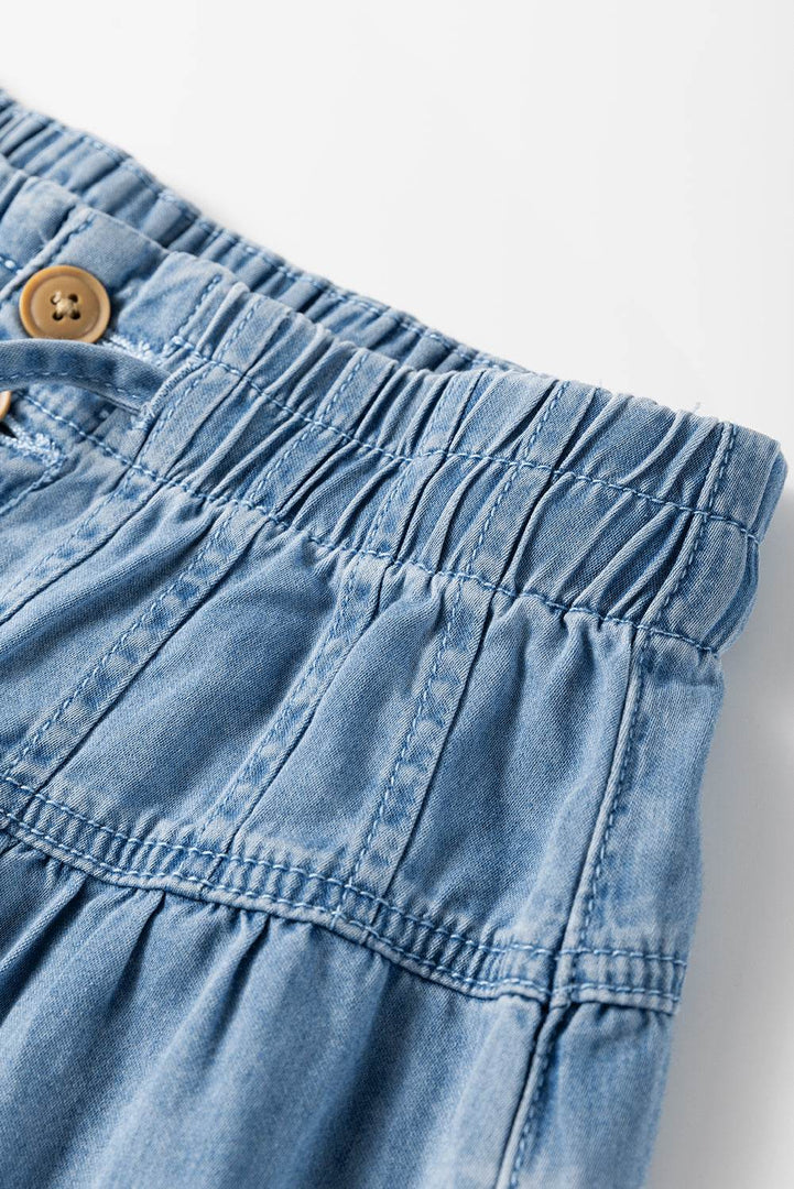 Carbon Grey Mineral Wash Button Fly Waist Wide Leg Jeans - Fashion Queen -  17