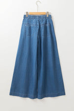 Load image into Gallery viewer, Carbon Grey Mineral Wash Button Fly Waist Wide Leg Jeans - Fashion Queen -  22
