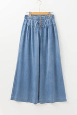 Load image into Gallery viewer, Carbon Grey Mineral Wash Button Fly Waist Wide Leg Jeans - Fashion Queen -  6
