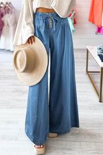 Load image into Gallery viewer, Carbon Grey Mineral Wash Button Fly Waist Wide Leg Jeans - Fashion Queen -  7
