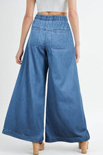 Load image into Gallery viewer, Carbon Grey Mineral Wash Button Fly Waist Wide Leg Jeans - Fashion Queen -  8
