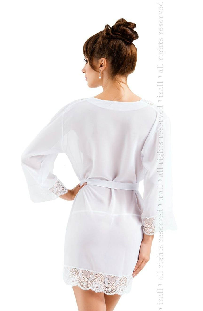 Cassidy Dressing Gown White - Fashion Queen -  4