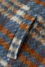 Load image into Gallery viewer, Cinnamon Plaid Print Chest Pockets Turn Down Collar Shacket - Fashion Queen -  19
