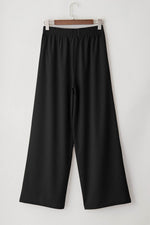 Load image into Gallery viewer, Coffee High Waisted Tie Front Side Pocket Wide Leg Flowy Casual Pants - Fashion Queen -  20
