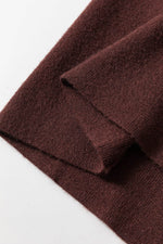 Load image into Gallery viewer, Coffee Slim Fit Mock Neck Side Slit Sweater Dress - Fashion Queen -  10
