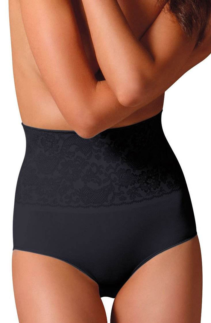 Control Body 311572 Shaping Brief With Screen Print Lace Nero - Fashion Queen -  2
