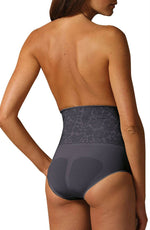Load image into Gallery viewer, Control Body 311572 Shaping Brief With Screen Print Lace Nero - Fashion Queen -  4
