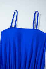 Load image into Gallery viewer, Dark Blue Bow Peplum Waist Spaghetti Straps Tankini Set - Fashion Queen -  23
