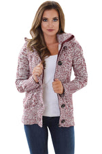Load image into Gallery viewer, Dark Gray Long Sleeve Button-up Hooded Cardigans - Fashion Queen -  18
