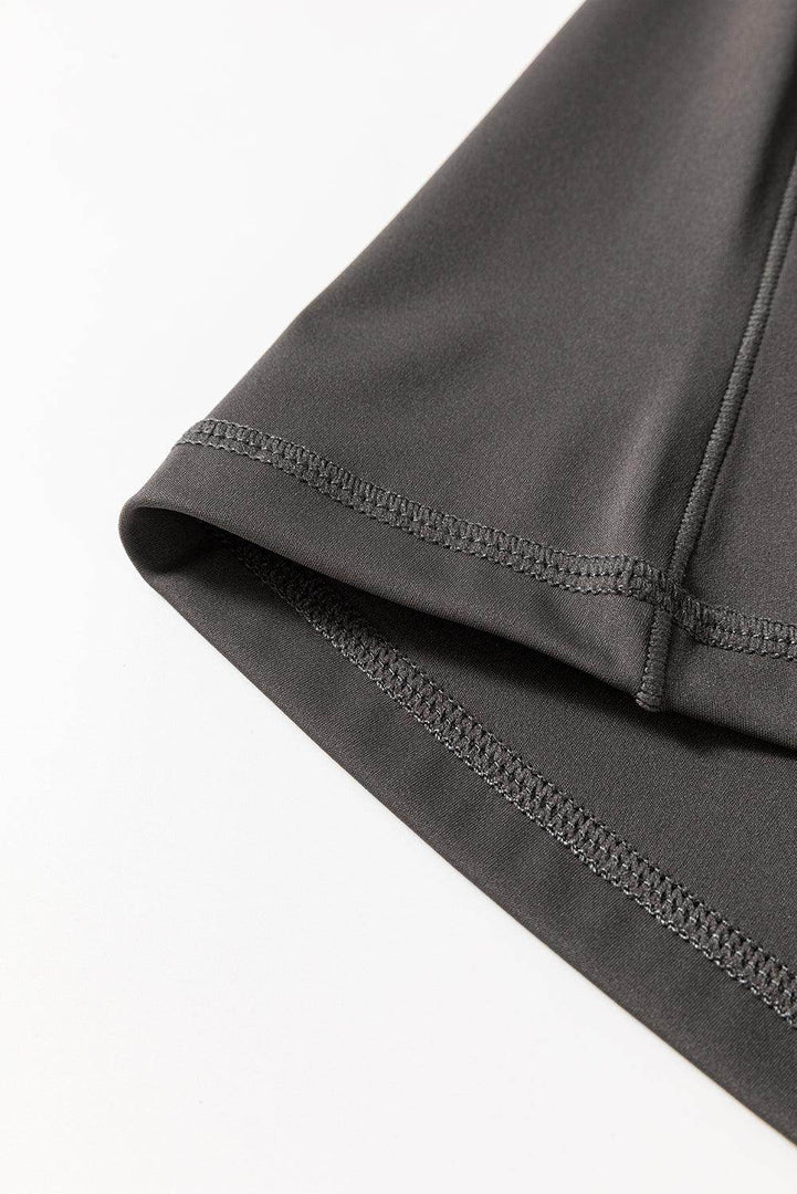 Dark Grey V Shape High Waist Flared Leggings - Fashion Queen -  9