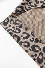 Load image into Gallery viewer, Dark Khaki Leopard Print Corduroy Irregular Hem Buttoned Jacket - Fashion Queen -  15
