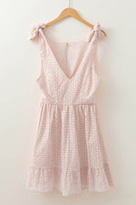 Load image into Gallery viewer, Delicacy Embroidered Eyelets Ruffled Hem Sleeveless Mini Dress - Fashion Queen -  6

