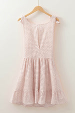 Load image into Gallery viewer, Delicacy Embroidered Eyelets Ruffled Hem Sleeveless Mini Dress - Fashion Queen -  7
