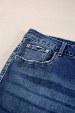 Load image into Gallery viewer, Dirty blue Plus Size High Waist Side Slits Flare Jeans - Fashion Queen -  11
