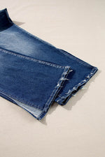 Load image into Gallery viewer, Dirty blue Plus Size High Waist Side Slits Flare Jeans - Fashion Queen -  12

