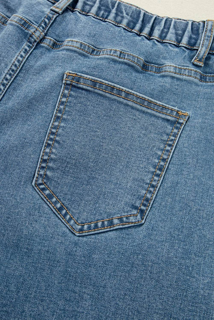 Dusk Blue Medium Wash Super Wide Leg Denim Pants - Fashion Queen -  12