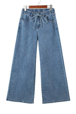 Load image into Gallery viewer, Dusk Blue Medium Wash Super Wide Leg Denim Pants - Fashion Queen -  22
