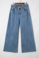 Load image into Gallery viewer, Dusk Blue Medium Wash Super Wide Leg Denim Pants - Fashion Queen -  4
