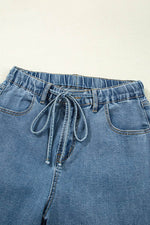 Load image into Gallery viewer, Dusk Blue Medium Wash Super Wide Leg Denim Pants - Fashion Queen -  6
