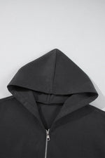 Load image into Gallery viewer, Fiery Red Solid Color Casual Zip up Hooded Coat - Fashion Queen -  25
