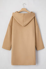 Load image into Gallery viewer, Fiery Red Solid Color Casual Zip up Hooded Coat - Fashion Queen -  28
